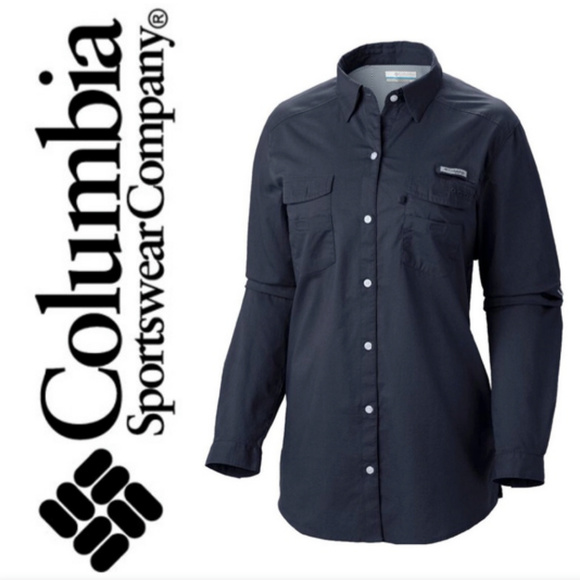 Columbia Tops - 💥 SOLD 💥  COLUMBIA PFG Navy Blue Shirt SIZE 1x